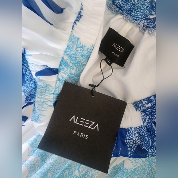 Blue and White Floral Maxi Skirt - Picture 7 of 12